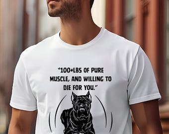 Spersonalizowana koszulka unisex Cane Corso, prezent dla miłośnika Cane Corso, właściciel Cane Corso, koszulka z wizerunkiem rasy Cane Corso, koszulka dla dużego psa, mama psa