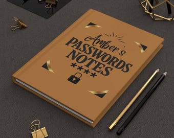 Diario con copertina rigida e note sulle password personalizzate, registro delle password, quaderno delle password, regalo per lei, regalo per lui, regalo di compleanno