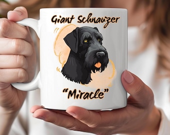 Personalized Giant Schnauzer Mug, Uncrossed Schnauzer Gift, Schnauzer Owner Mug, Personalized Schnauzer Mug, Schnauzer Themed Gifts,