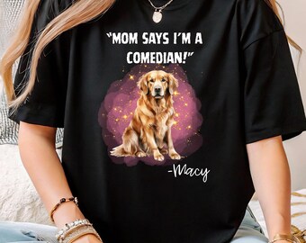 Personalisierte Golden Retriever Mama T-Shirt, Unisex aus schwerer Baumwolle T-Shirt, Golden Retriever Liebhaber, Golden Retriever Papa, Tierliebhaber Tee