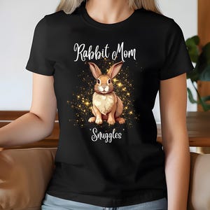 Personalized Rabbit Mom Or Dad Graphic Unisex Heavy Cotton Tee, Animal Lover Gift, Easter Shirt, Nature Enthusiast, Rabbit Lover