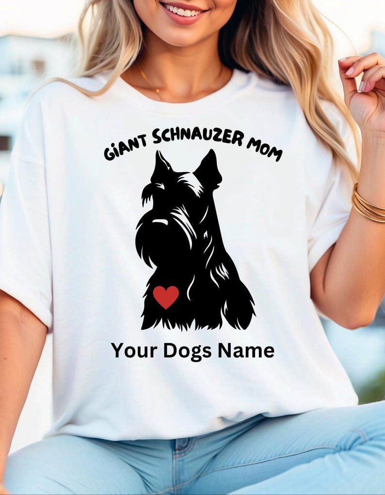 T-shirt reuzenschnauzer, premium T-shirt, Fear The Bear, Best In Show, Mans Best Friend, uniseks jersey shirt met korte mouw, aangepast hondenshirt afbeelding 1