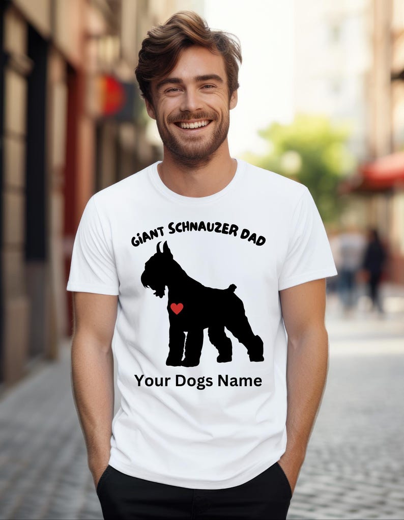 T-shirt reuzenschnauzer, premium T-shirt, Fear The Bear, Best In Show, Mans Best Friend, uniseks jersey shirt met korte mouw, aangepast hondenshirt afbeelding 2