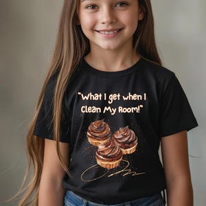 Kids Chocolate Lover Tee, Funny Kids T-Shirt, Youth Cotton Shirt, Gift for Children, Birthday Outfit, Chocolate Lover, Chocolate Cupcakes