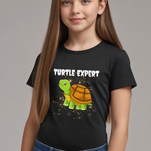 Kids Turtle Expert Tee, Fun Turtle Shirt, Kids Animal T-Shirt, Birthday Gift, Cute Graphic Tee, Kids Gift Idea, Turtle Lover