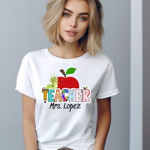 Teacher Appreciation Personalized Unisex Tee, Educator Gift, Instructor Shirt, Mentor T-Shirt, National Teacher&#39;s Day, Classroom Leader,