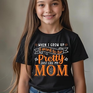 When I Grow Up Kids Tee, Cute Gift for Daughters, Birthday, Mother&#39;s Day, Family Matching, Toddler Fashion, Black Cotton T-Shirt