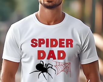 Personalisierte Spinne Papa oder Mutter Unisex Schwere Baumwolle T-Shirt, Familientreffen Shirt, Geschenk für ihn, Spinne Liebhaber Kleid, Geburtstagsgeschenk