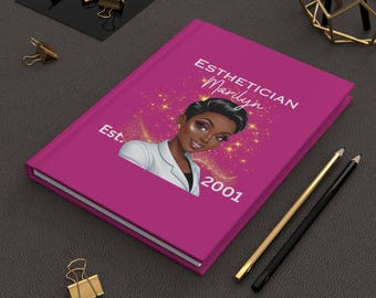 Personalized Esthetician Journal | Hardcover Notebook, Esthetician Gift, Skin Care Specialist, Birthday, Valentines Gift