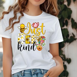 Just Bee Kind Unisex T-Shirt, Cute Bee Tee, Inspiring Nature Shirt, Summer Graphic Tee, Positive Vibes Apparel, Gift for Bee Lovers