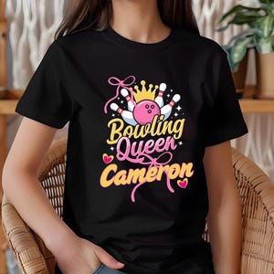Personalized Bowling Shirt, Queen Unisex T-Shirt, Gift for Bowlers, Fun Bowling Apparel, Gift For Bowling Team, Bowling Gift