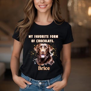 Gepersonaliseerde chocolade labrador retriever-shirt, bruin labrador shirt, chocolade labliefhebber, cadeau voor haar, cadeau voor hem, verjaardagscadeau