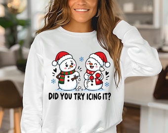 Divertente felpa natalizia con pupazzo di neve, umorismo con pupazzo di neve, felpa con pupazzi di neve, Polo Nord, Babbo Natale, regalo di Natale, regalo con pupazzo di neve