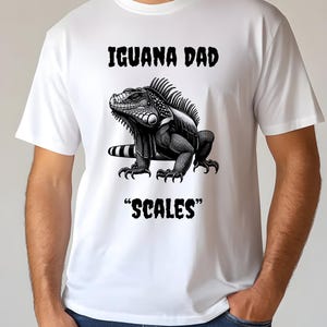 Personalized Iguana Dad T-Shirt - Perfect Gift for Reptile Lovers, Father&#39;s Day, Iguana Enthusiasts, Casual Wear, Nature Lovers