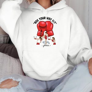 Boxing-Inspired Unisex Hoodie, Perfect for Fitness Enthusiasts, Gym Wear, Cozy Sweatshirt Gift, Boxing Workout Apparel, Motivational Hoodie