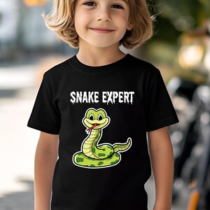 Kids Snake Expert Tee, Fun Kids T-shirt, Gift for Snake Lovers, Cool Tee for Boys and Girls, Unique Kids Apparel, Reptile Lover