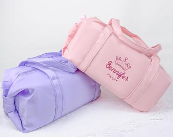 Bolsa de ballet personalizada: bolsa de baile bordada, bolsa de lona personalizada para niños, regalo ideal para bailarines, amantes del ballet, bolsa de viaje y gimnasio AC