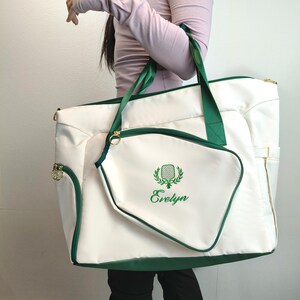 Personalized Pickleball Bag – Custom Embroidered Sports Tote with Racket Pocket, Unique Pickleball Gift for Players and Tournaments AD afbeelding 14