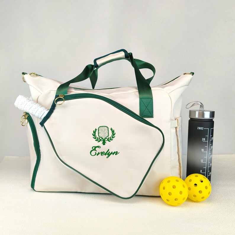 Personalized Pickleball Bag – Custom Embroidered Sports Tote with Racket Pocket, Unique Pickleball Gift for Players and Tournaments AD afbeelding 13