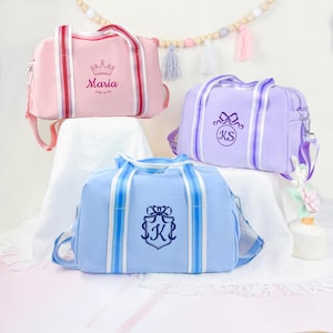Personalized Ballet Bag – Embroidered Dance Bag, Custom Kid&#39;s Duffle Bag, Ideal Gift for Dancers, Ballet Lovers, Travel & Gym Bag AC