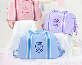 Bolsa de ballet personalizada: bolsa de baile bordada, bolsa de lona personalizada para niños, regalo ideal para bailarines, amantes del ballet, bolsa de viaje y gimnasio AC