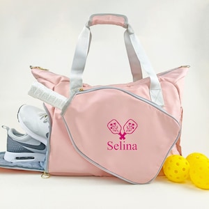 Personalized Pickleball Bag – Custom Embroidered Sports Tote with Racket Pocket, Unique Pickleball Gift for Players and Tournaments