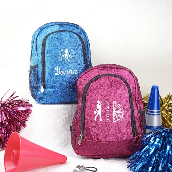 Personalized Glitter Cheerleader Backpack With Custom Name  display picture 3