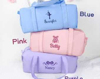 Bolsa de ballet personalizada: bolsa de baile bordada, bolsa de lona personalizada para niños, regalo ideal para bailarines, amantes del ballet, bolsa de viaje y gimnasio AC
