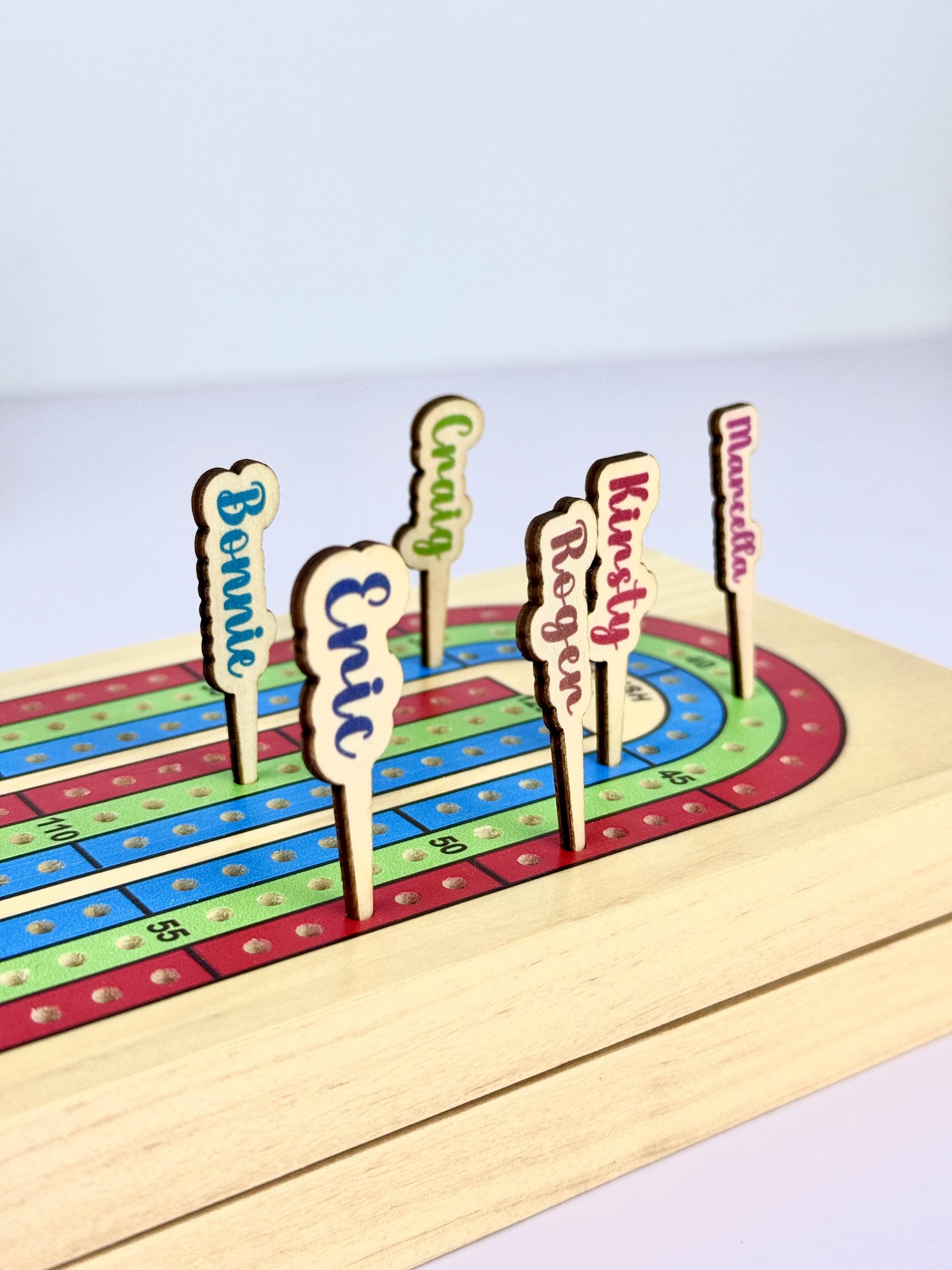 Custom Wood Cribbage Pegs, Name Cribbage Pegs, Set of 3 Personalized Wood Cribbage Pegs