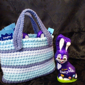 My Easy Crochet Bag PDF pattern and Free Breast Cancer Awareness Ribbon Basket PDF pattern
