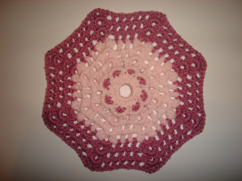 Crochet Octagon Baby Blanket With Flower Pattern US Version Etsy