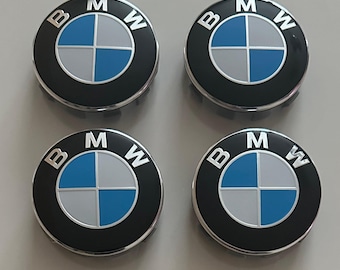 4 piezas (juego) 68 mm - 2,68 pulgadas Tapas centrales de buje de rueda BMW azules y blancas (36136783536)