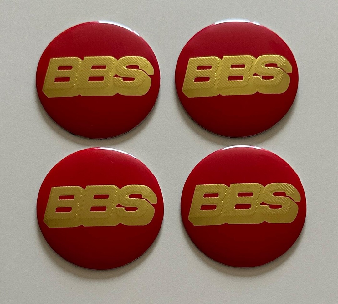 Bbs Red Sticker Set of 4 Red & Gold BBS 56mm (2.20 Inch) Wheel Hub Center Stickers - Etsy