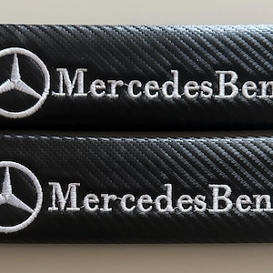 2 pezzi Mercedes Benz Car Carbon Fiber Cuscinetti per cinture di sicurezza – Copricuscini protettivi