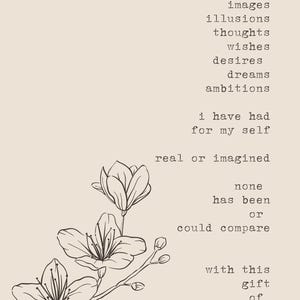 Printable Poem Gift of Mother Original Poem (Digital Download) / Poems on Motherhood / Gifts for Mom or Mom-to-be / Celebrating Motherhood