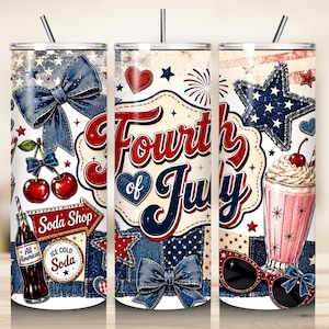 Fjärde juli-tumblersjal, patriotisk 59 cl smal design PNG, digital nedladdning