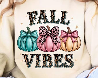 Fall Vibes PNG: Coquette Autumn Shirt Design (Digital Download)