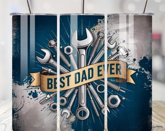 Best Dad ever Tumbler Wrap, Fathers Day Tumbler Wrap, Dad Tumbler Png, Dad 20 oz Skinny Tumbler, Seamless, Digital Download