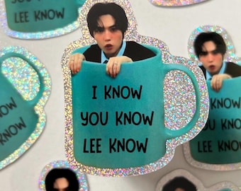 stray kids I know you know lee know sticker