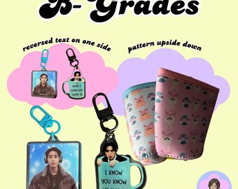 discounted stray kids keychains & cupsleeves (b-grades)