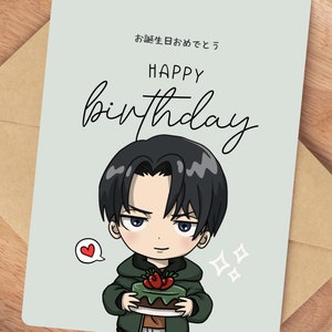Anniversaire de l'AoT Lev1 | L'Attaque des titans, Carte d'anniversaire anime, Art anime mignon, Cadeau anime, Anniversaire manga | Pour 3 articles achetés, 25 % de réduction sur tout le magasin !
