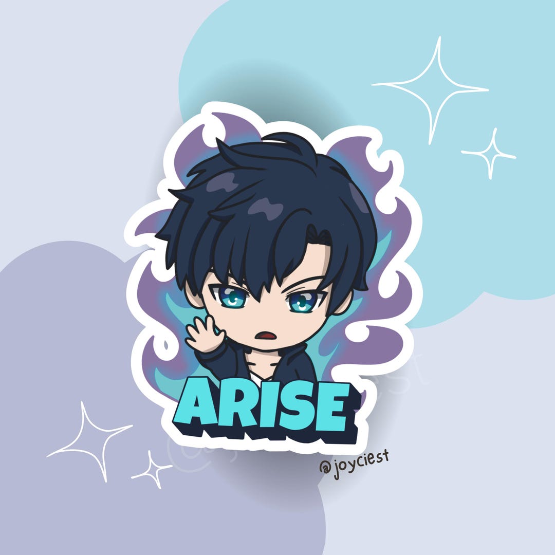 JW Leveling Waterproof Vinyl Sticker | Arise Shadow Cute Chibi Anime ...