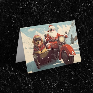4 verschillende kaarten - Nelson The Golden Retriever Dog A6-kaarten Petrol Head Bundle Collection - 4 kerstkaarten - A6-kaarten - 350 g/m²