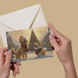 6 biglietti diversi - Nelson il cane Golden Retriever A6 biglietti Pacchetto amici cani - 6 biglietti di Natale - Biglietti A6 - 350 gsm