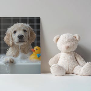 Nelson The Golden Retriever da cucciolo - Congratulazioni per il tuo bambino - Biglietti A6 - 350 gsm