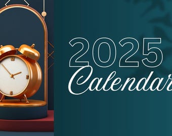 Beautiful Art Deco 2025 Calendar