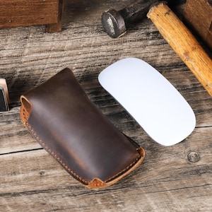 Custom Leather Apple Magic Mouse Case, Magic Keyboard Leather Cover, Apple Accessories Case, Storage case for Mouse and Keyboard