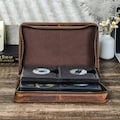 Custom Leather CD DVD Storage Case, 80 Pcs Discs Organizer Box, CD Collection Case, Christmas Gift product logo