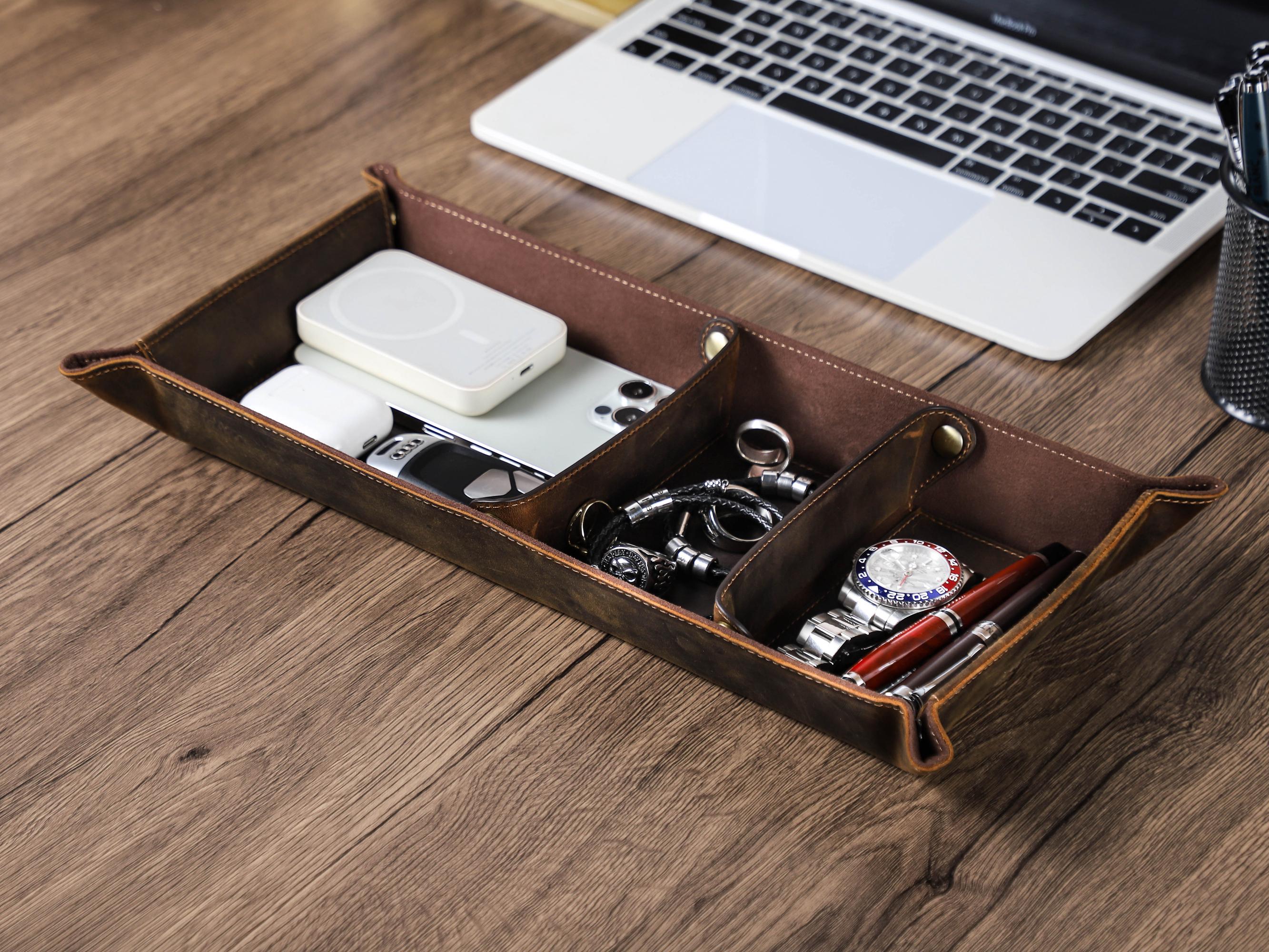 Coideal Organisateur Télécommande Rotatif en Bois - Porte Telecommande