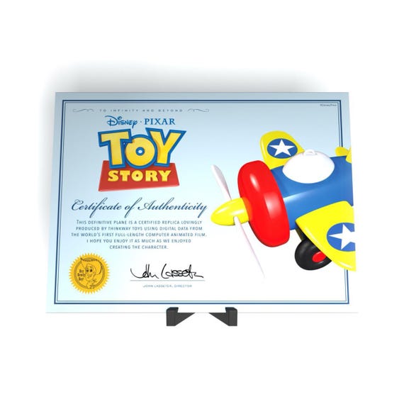 1:1 Scale Toy Story (1995) Certificate of Authenticity Replica